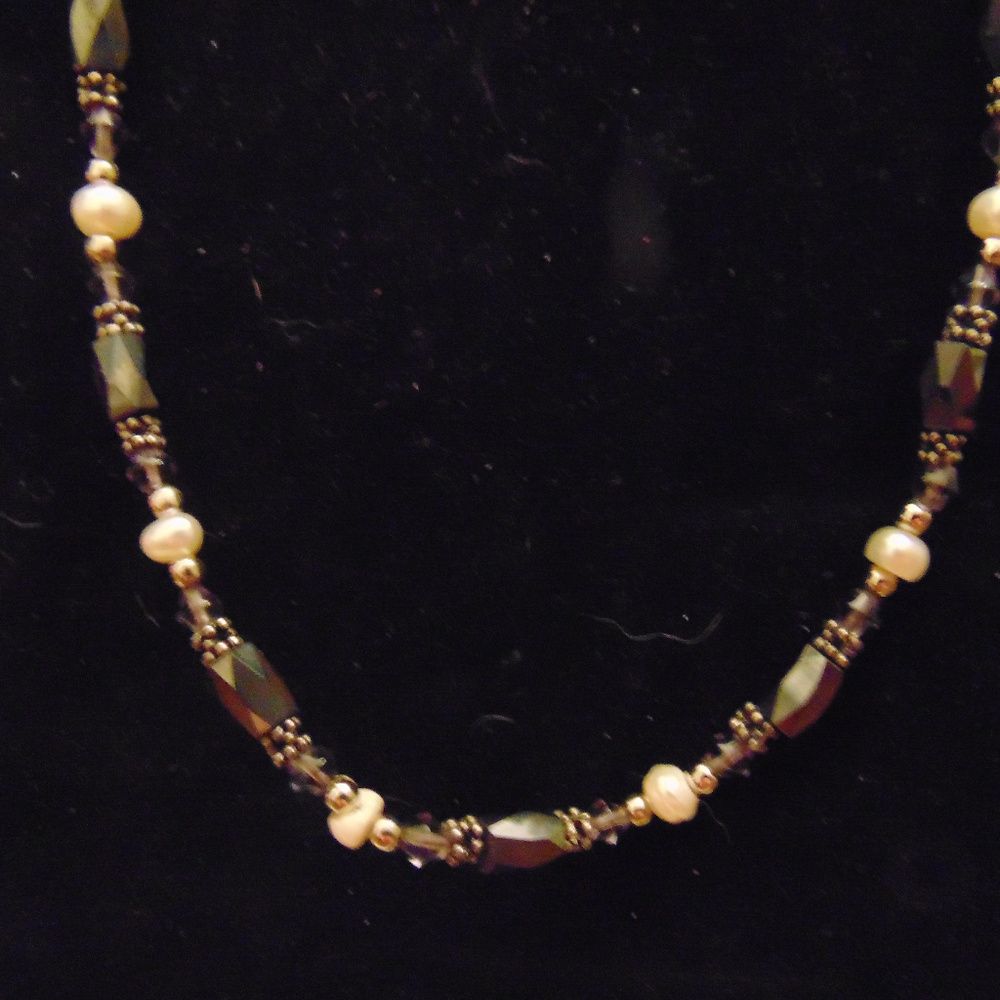 Charcoal Magnetic Beaded Necklace